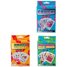 Card Games – Go Fish, Old Maid, Hearts or Crazy Eights – Size 15x9x3cm                           